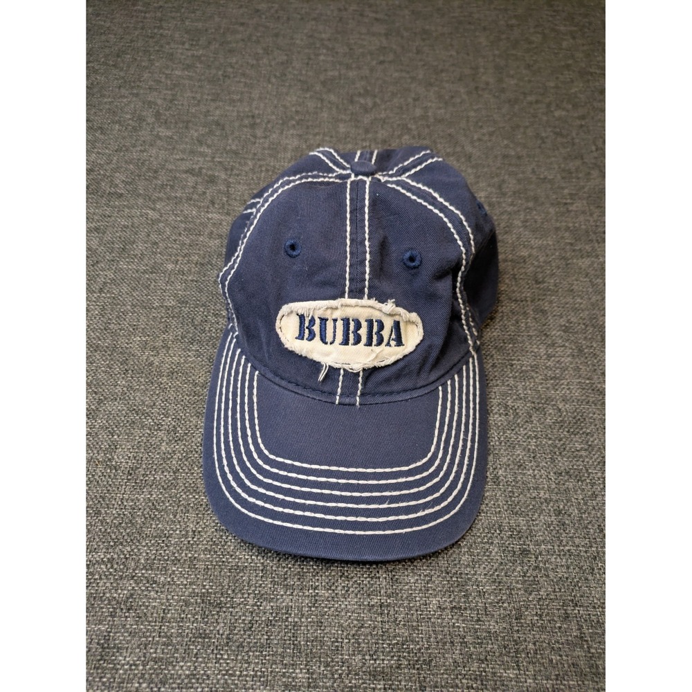 Vintage Bubba Gump Shrimp Co Spell out Logo Hat Blue Forest Adjustable Cap